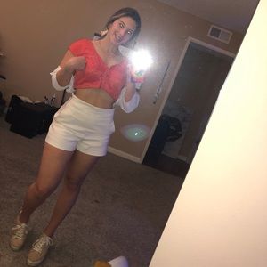 Pink and gold crop top